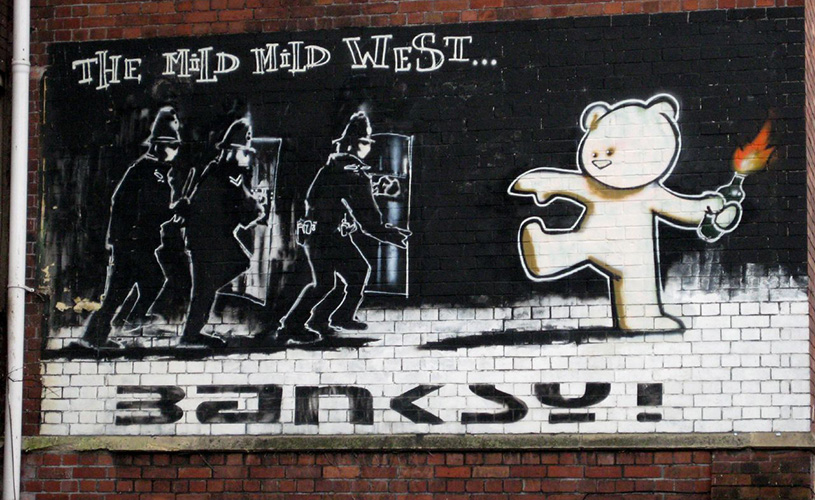 Banksy's Mild Mild West in Stokes Croft, Bristol